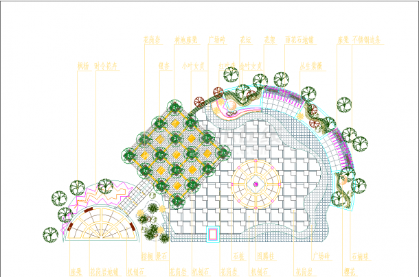 【江苏】小广场景观规划设计全套施工图-图一
