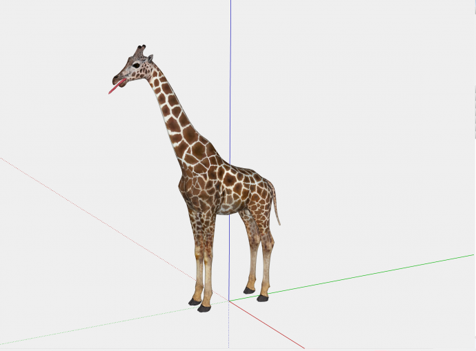 大型动物长颈鹿su模型_图1
