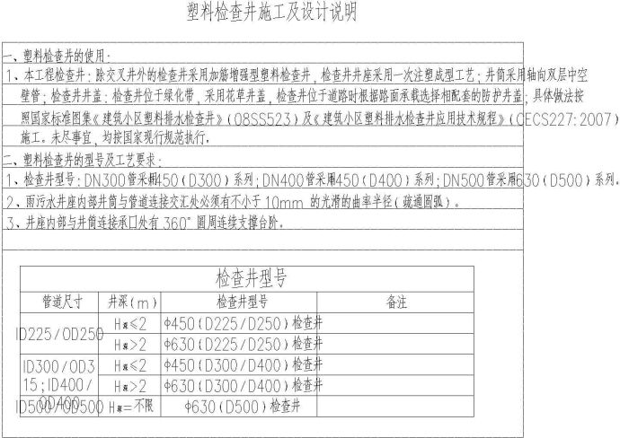 塑料检查井施工及设计说明_图1