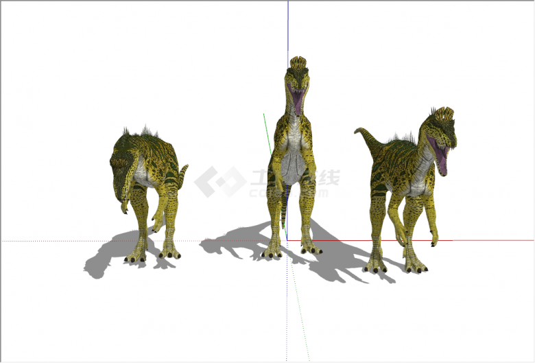 现代还原巨大三只恐龙su模型-图二