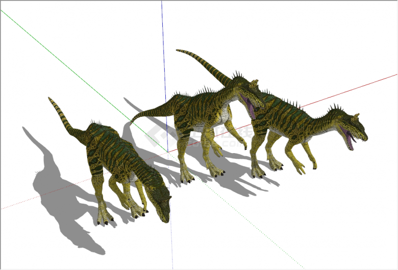 现代远古活泼逼真恐龙su模型-图二