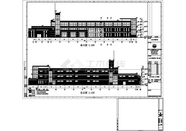 山东交通学院食堂建筑、结构施工图-图一