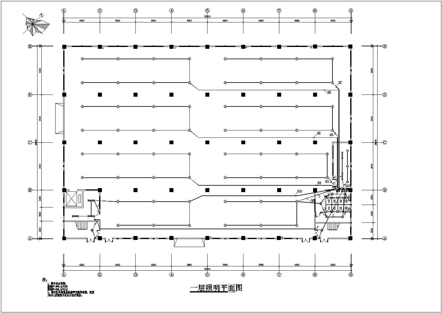 某地工业厂房电气设计施工图（含电气设计总说明）