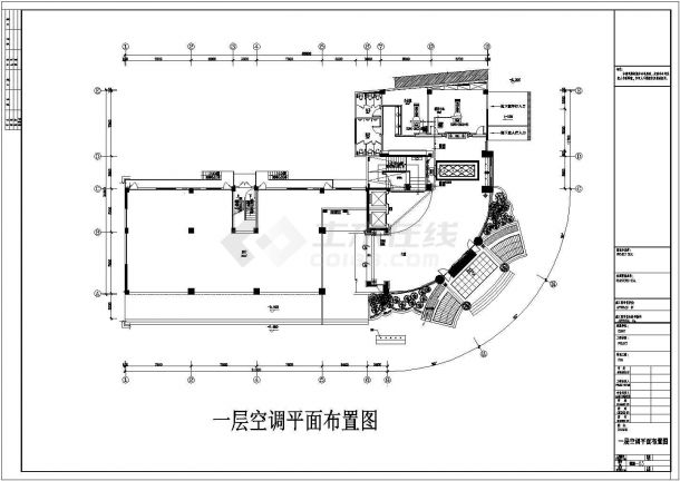 【福建】某酒店中央空调平面设计图-图一