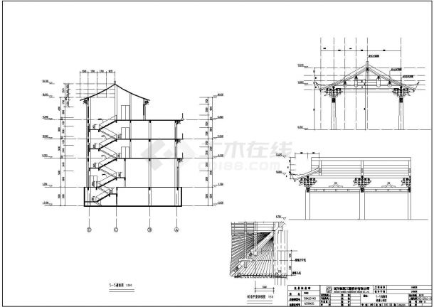唐式六层商业古建筑CAD规划参考图-图一
