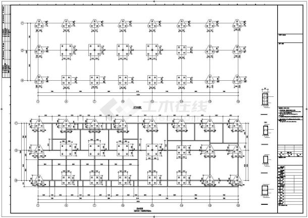 【天津】某3层钢框架项目研发车间结构施工图-图一
