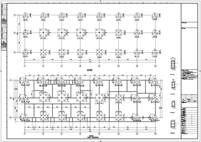 【天津】某3层钢框架项目研发车间结构施工图_图1