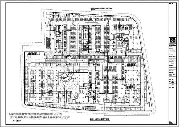 某地综合体地下室对讲信号覆盖设计图-图一