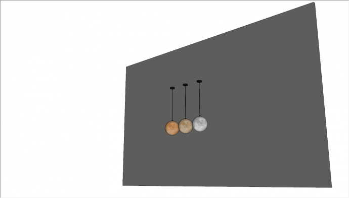现代创意客厅月球灯su模型_图1