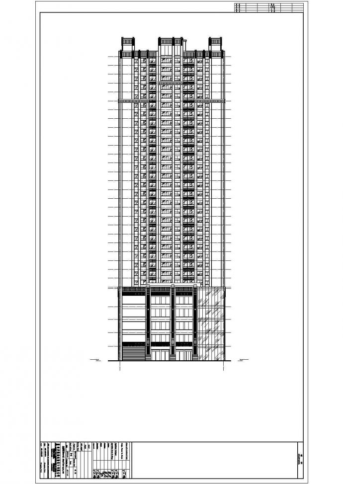 某31层框剪高层住宅（带商业）建筑施工图_图1