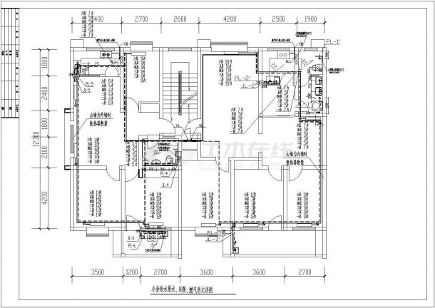 某地六层普通住宅楼水暖施工设计图纸-图一
