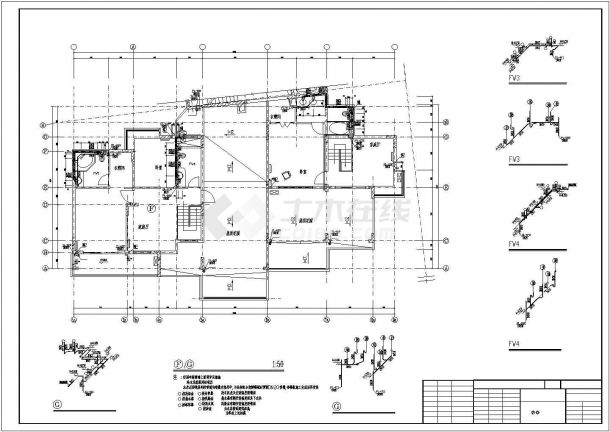 某十一层复式住宅楼给排水设计图纸-图二