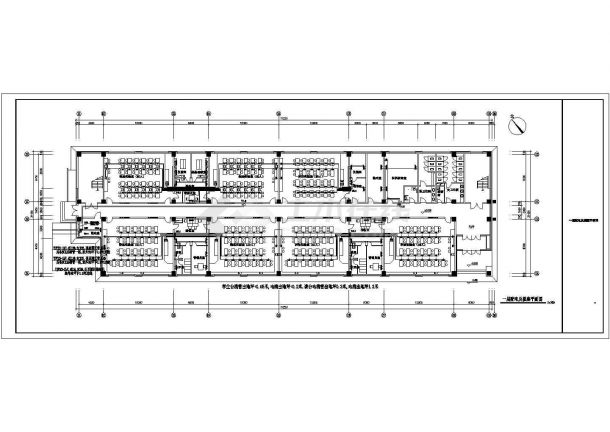 石首市某地教学楼电气设计施工CAD布置图-图一