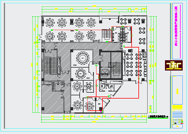 某中餐厅强弱电装修设计CAD图纸_图1