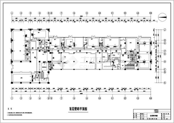【广州】某会所水环热泵空调设计图纸-图一