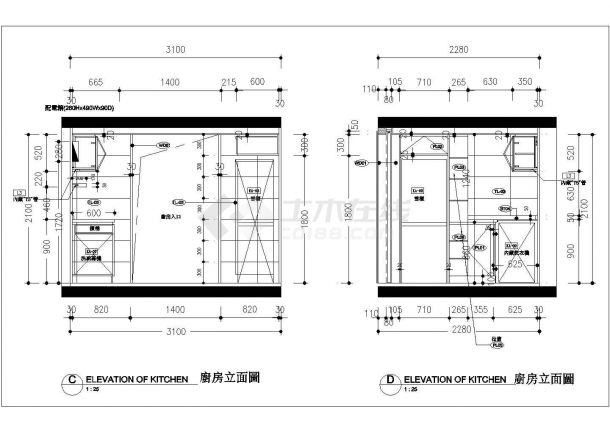 【上海】loft风格108平公寓室内装修施工图-图二