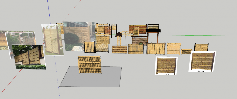 由竹子制作的各种物品su模型-图一