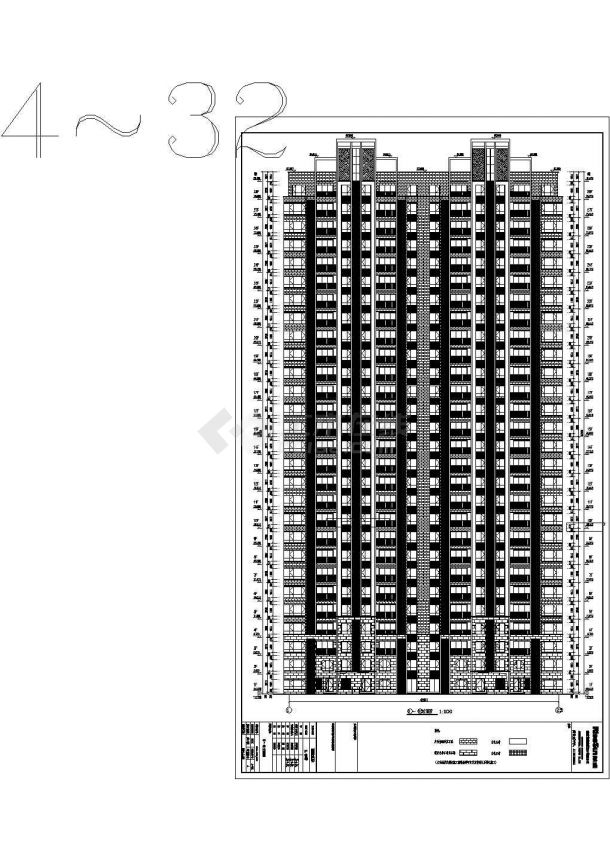 【安徽】西湖30层高层住宅建筑施工图，含效果图-图一
