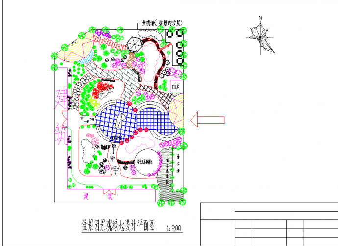 【四川】某盆景园景观绿地设计施工图_图1