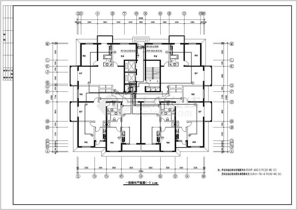某住宅楼工程电气详细设计施工图（全集）-图一