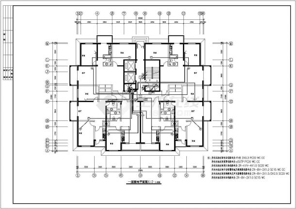 某住宅楼工程电气详细设计施工图（全集）-图二