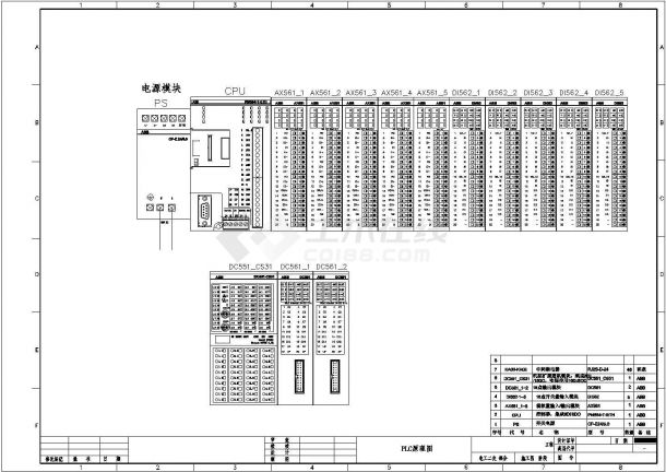 变频器控制原理接线设计CAD全套布置图-图一