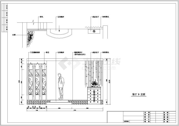 地中海风格三层带地下室别墅室内设计施工图-图二