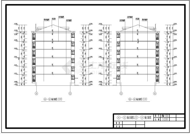 某六层居民住宅楼建筑、结构施工图-图二