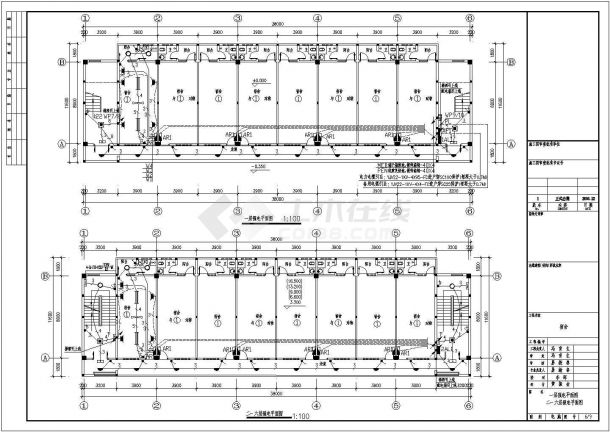 某宿舍楼工程电气施工图（共10张）-图一