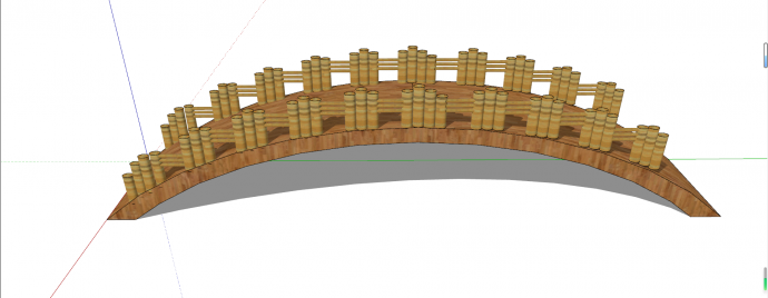 抛物线梁式木拱桥su模型_图1