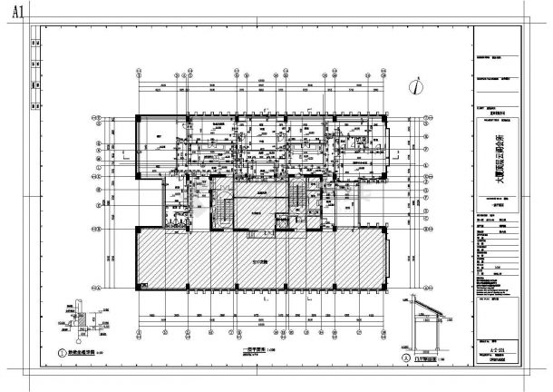 大厦顶层蓬莱会所钢结构施工图（含建筑施工图）-图二