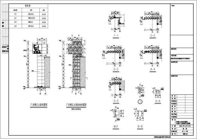 KFC（肯德基）广告牌钢结构施工图_图1