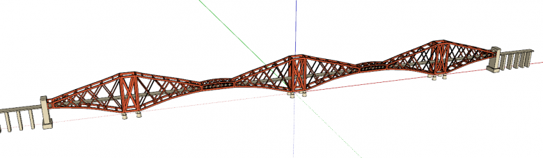 城市道路高架桥式带护栏桥梁su模型-图二