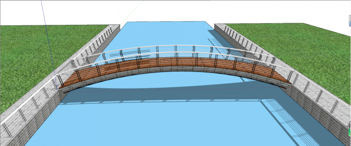 钢筋混凝土钢架拱桥su模型_图1