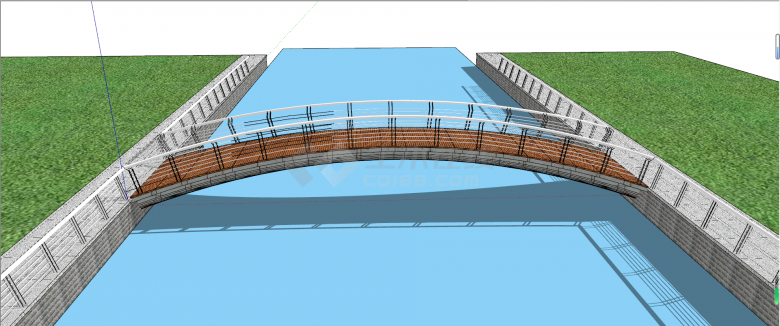 钢筋混凝土钢架拱桥su模型-图一