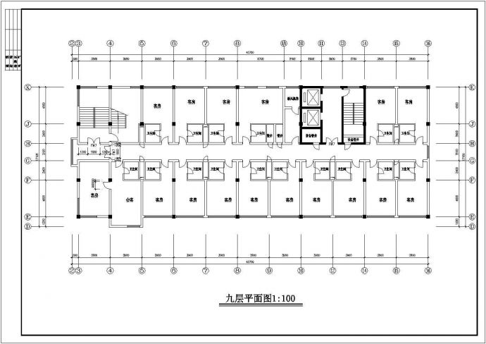 杭州某综合楼制冷机房建筑设计图纸_图1