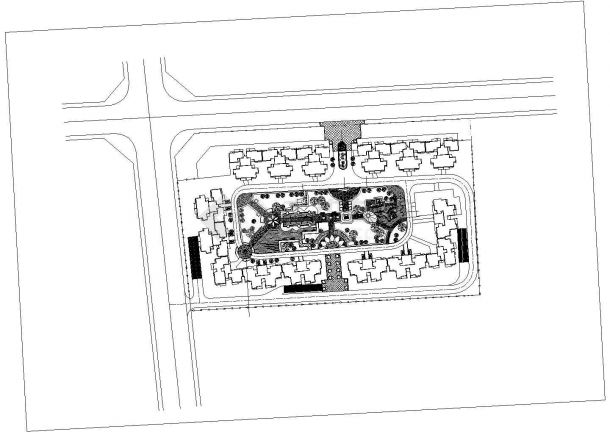 某住宅区景观规划设计CAD方案图-图一