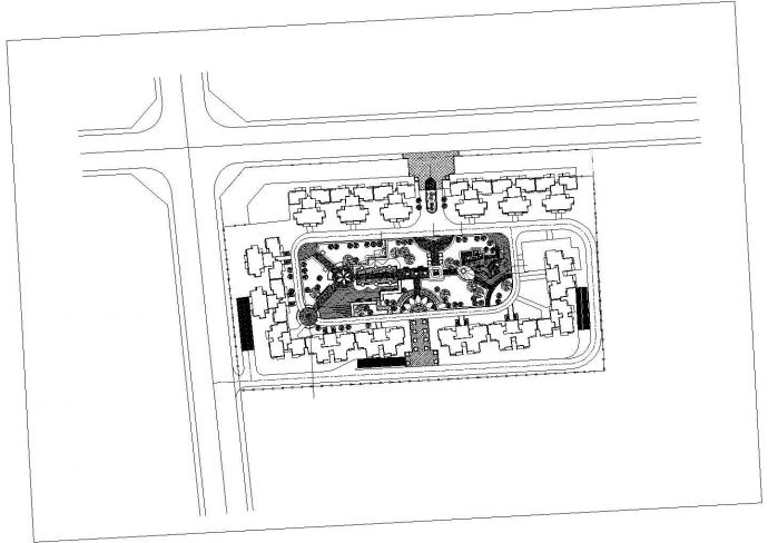 某住宅区景观规划设计CAD方案图_图1