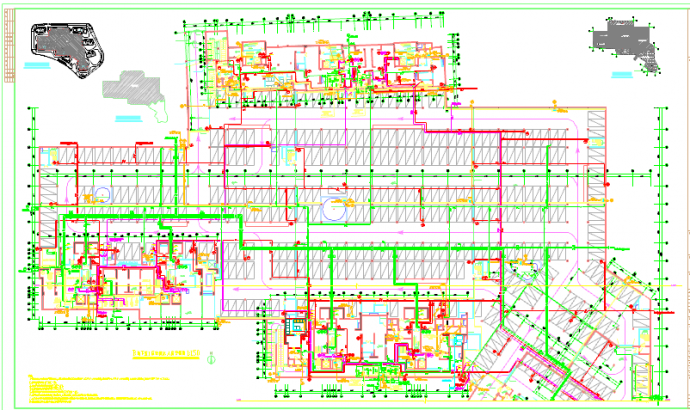福州市某居住组团大型地下室给排水消防施工图_图1