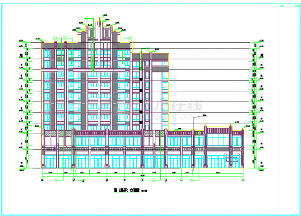 Artdeco风格高层住宅建筑设计施工图（国内知名地产）-图一