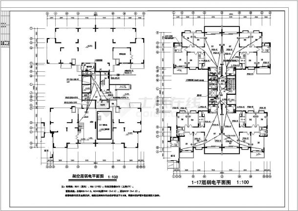 某高层住宅电气设计施工图（共6张）-图二