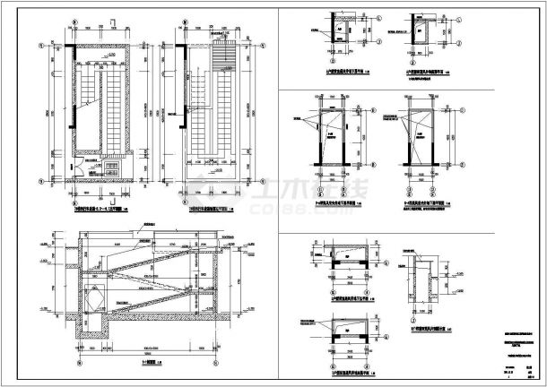 【安徽】某小区大型人防建筑施工图-图一