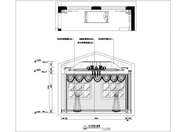 【江苏】欧式古典风格两层别墅样板房室内装修施工图（附高清效果图和概念方案）-图二
