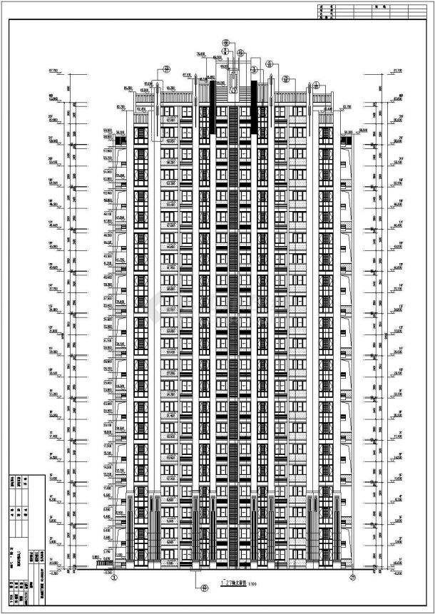 22层剪力墙结构住宅楼结构施工图（含建筑图）-图一