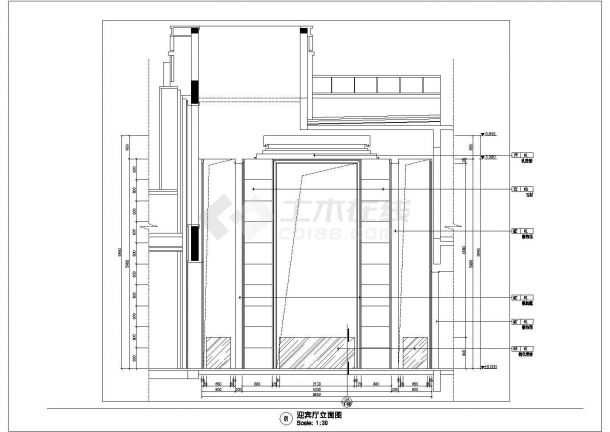 【浙江】豪华现代中式风格售楼处室内装修施工图（附高清实景图）-图一