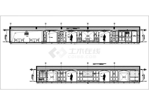 【上海】豪华欧式风情售楼处室内装修施工图（附高清效果图）-图二