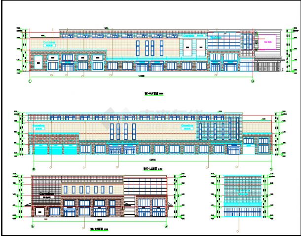 家乐福超市建筑CAD图-图一