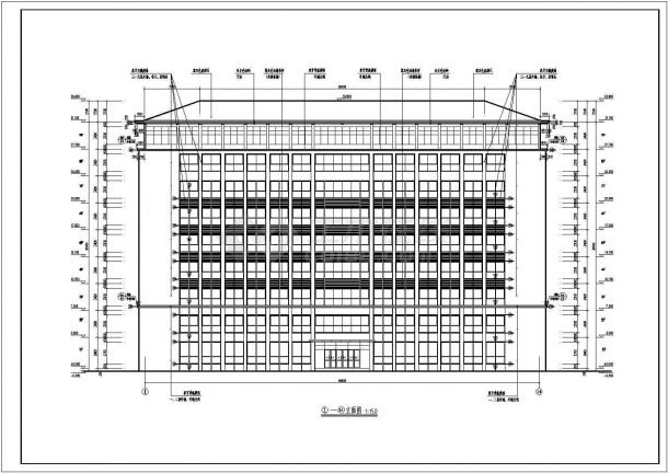 某地九层福利院综合楼建筑施工图-图一