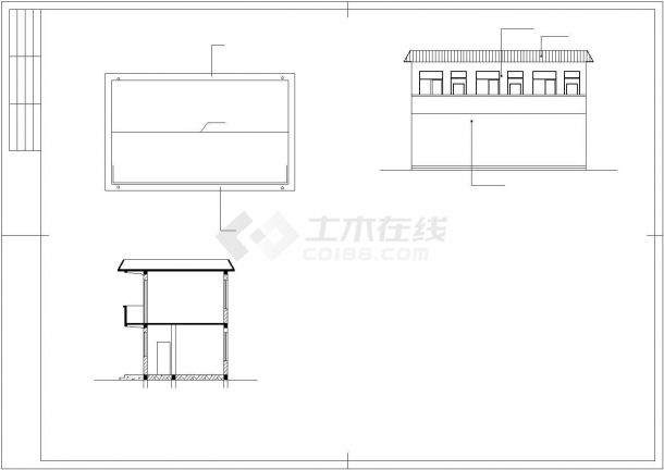 两层砖混结构办公楼结构施工图（含建筑图）-图二