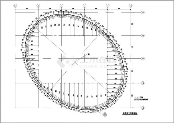 钢结构全套椭圆采光顶结构施工图-图二